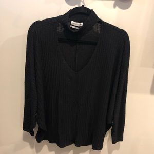 Urban outfitters black sweater with choker neck